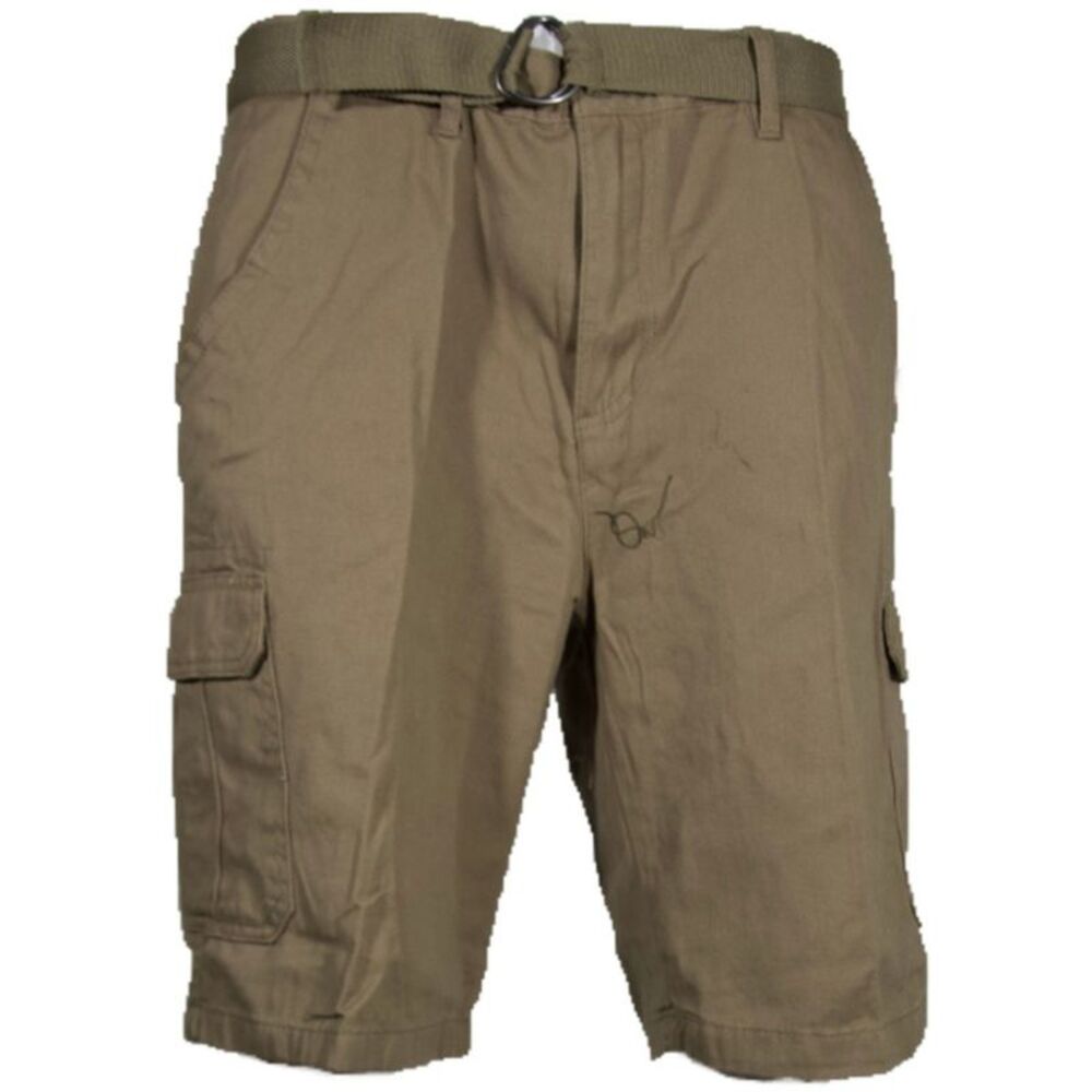 Men's Shorts Belted Adjustable Cargo Casual Lightweight Multi Pocket Bottoms